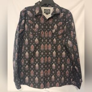 Gibson Black and Brown Patterned Shirt
